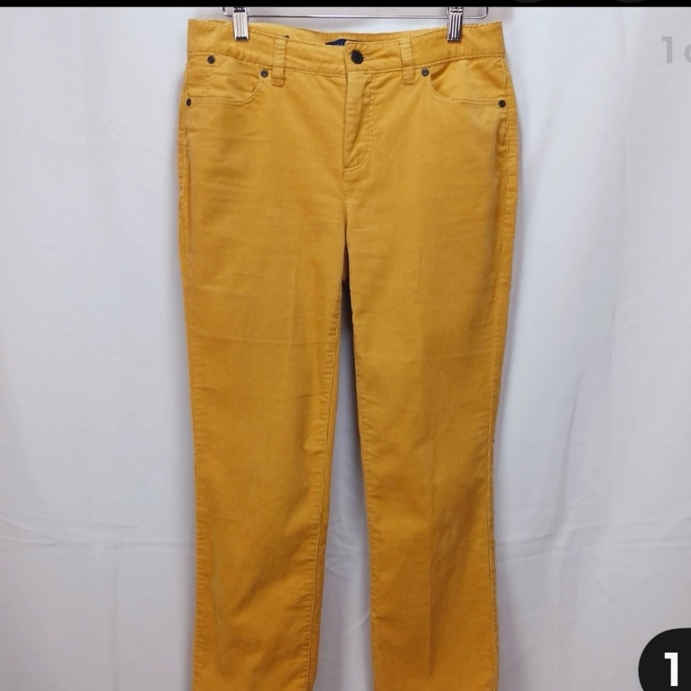 Talbots Heritage Fit Gold/ mustard yellow corduroy pants
